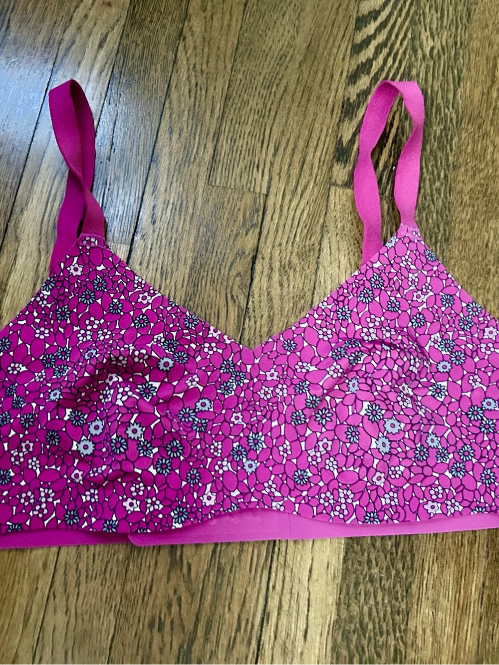 knix Pink Floral Wireless Bralette